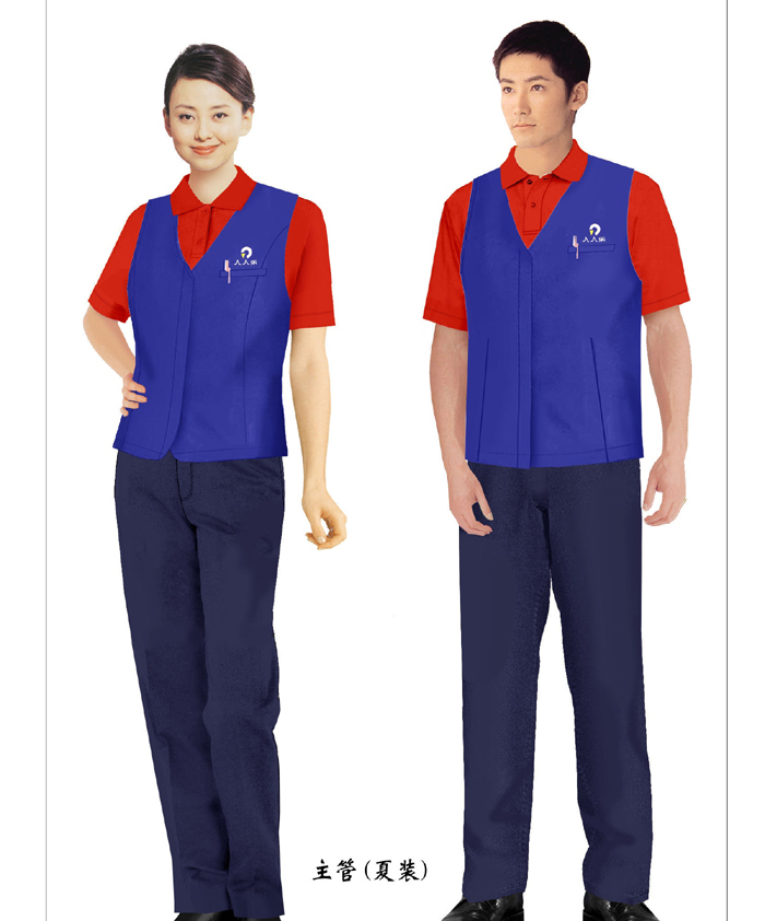 超市營業(yè)員工作服Q100112